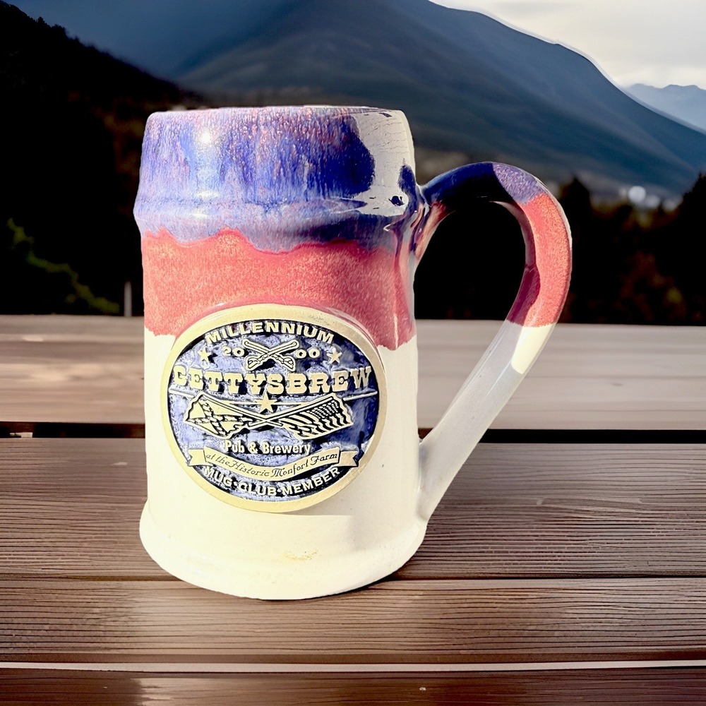 Gettysburg Millennium 2000 Drip Glaze Mug Stien Signed Lemley #10